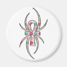 Polka Dot Cross Refrigerator Magnet