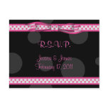 Polka Dot Customizable RSVP Postcard