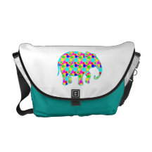 Polka Dot elephant Messenger bag
