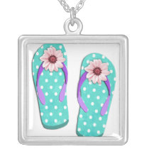 Polka Dot Flip Flops