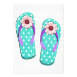 Polka Dot Flip Flops Personalized Announcements