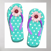 Polka Dot Flip Flops