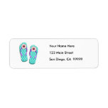 Polka Dot Flip Flops Return Address Label