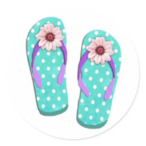 Polka Dot Flip Flops