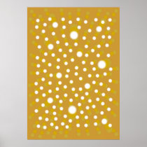 Polka Dot Gold Poster