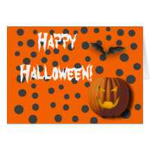 Polka Dot Halloween Greeting Card