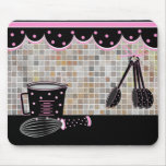 Polka Dot Kitchen Utensils mousepads
