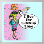 Polka Dot Martini Diva Poster