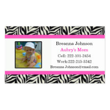 Polka Dot: Mom Contact Card Business Card Template