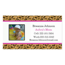 Polka Dot: Mom Contact Card Business Cards