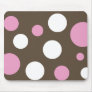 Polka Dot Mousepad Brown and Pink