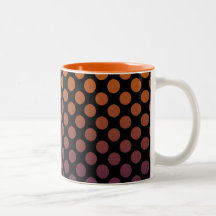 Polka Dot  Orange Purple Blue Pattern Coffee Mug