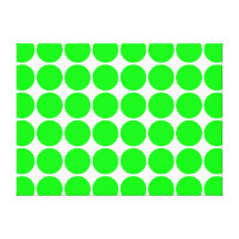Polka Dot Pattern Print Design : Lime Polka Dots Stretched Canvas Print