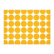 Polka Dot Pattern Print Design : Orange Polka Dots Canvas Print