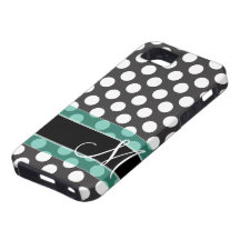 Polka Dot Pattern with Monogram iPhone 5 Covers