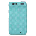 Polka dot pin dots girly chic blue pattern motorola droid RAZR cases