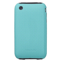 Polka dot pin dots girly chic tiffany blue pattern iPhone 3 tough case