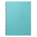 Polka dot pin dots girly chic tiffany blue pattern spiral note books
