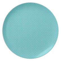 Polka dot pin dots girly chic tiffany blue pattern plates