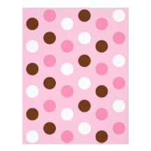 Polka Dot Pink White Baby Scrapbook Paper Letterhead Template