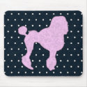 Polka Dot Poodle mousepads