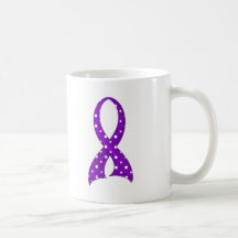 Polka Dot Purple Ribbon Epilepsy Mugs