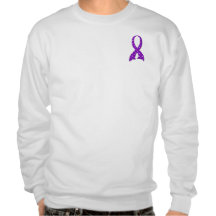 Polka Dot Purple Ribbon Epilepsy Pullover Sweatshirt