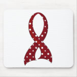 Polka Dot Ribbon Head and Neck Cancer Mouse Pads