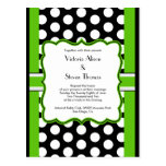 Polka Dot Save The Date Invite Postcard