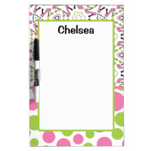 Polka Dot Shoe Pattern Dry Erase Board