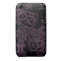 Polka Dot ( the Cartoon Kitty ) iPhone 3 Case-Mate Case