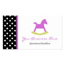 Polka Dot Trimmed Business Card