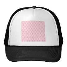 Polka Dots - Carnation Pink on Pale Pink Hat