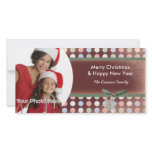 Polka dots Christmas Holiday Photocard Custom Photo Card