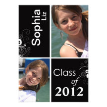 Polka dots Class of 2012 Personalized Invitations