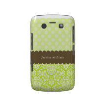 Polka Dots & Damask Blackberry Case