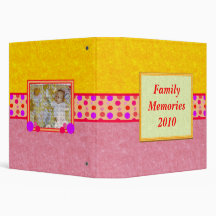 Polka Dots Family Memories Memory Book Photo Album Vinyl Binders