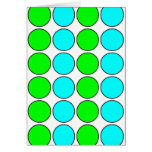 Polka Dots for Her : Lime & Cyan Polka Dot Stripes Greeting Cards