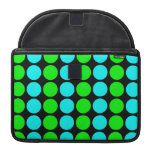 Polka Dots for Her : Lime & Cyan Polka Dot Stripes MacBook Pro Sleeve