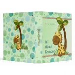 Polka Dots Giraffe - Neutral Baby Keepsake Album Binders