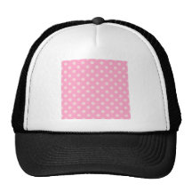 Polka Dots Large - Carnation Pink on Pale Pink Trucker Hat