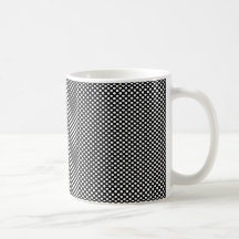 Polka Dots on Black Coffee Mugs