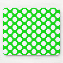 Polka Dots on Green Mouse Pads