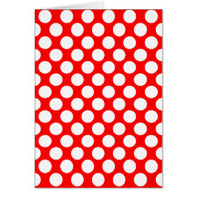 Polka Dots on Red Card