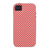 Polka Dots on Red Vibe iPhone 4 Cover