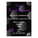 Polka Dots Paradise Sweet Sixteen- Customize Personalized Invitation