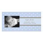 Polka Dots Photo Card Birth Announcement