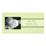 Polka Dots Photo Card Birth Announcement