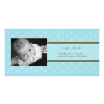 Polka Dots Photo Card Birth Announcement