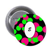 polka dots pinback buttons